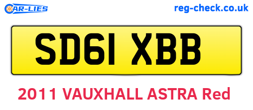 SD61XBB are the vehicle registration plates.