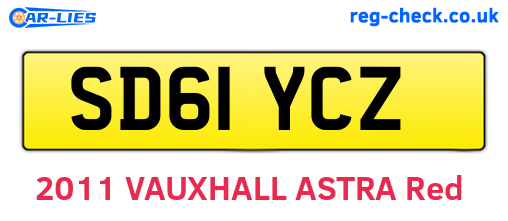 SD61YCZ are the vehicle registration plates.