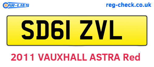 SD61ZVL are the vehicle registration plates.
