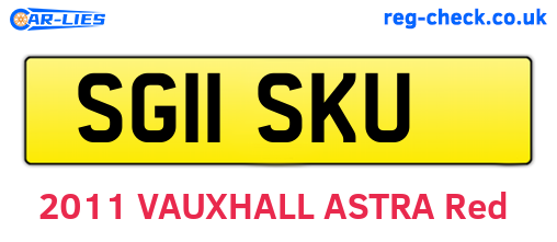 SG11SKU are the vehicle registration plates.