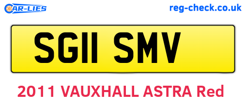 SG11SMV are the vehicle registration plates.
