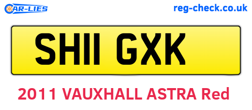 SH11GXK are the vehicle registration plates.
