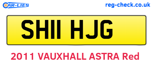 SH11HJG are the vehicle registration plates.