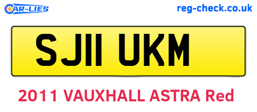SJ11UKM are the vehicle registration plates.
