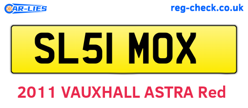 SL51MOX are the vehicle registration plates.
