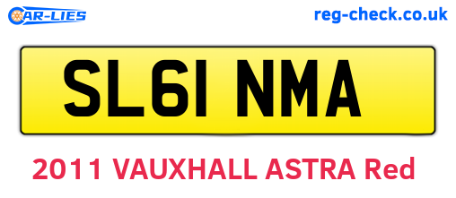 SL61NMA are the vehicle registration plates.