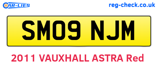 SM09NJM are the vehicle registration plates.