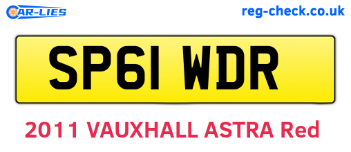 SP61WDR are the vehicle registration plates.
