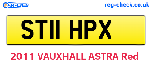 ST11HPX are the vehicle registration plates.