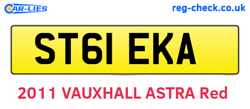 ST61EKA are the vehicle registration plates.