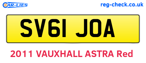 SV61JOA are the vehicle registration plates.