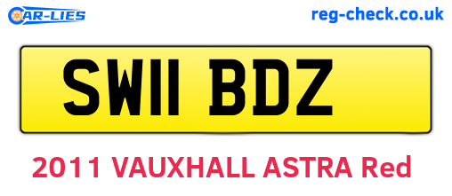 SW11BDZ are the vehicle registration plates.