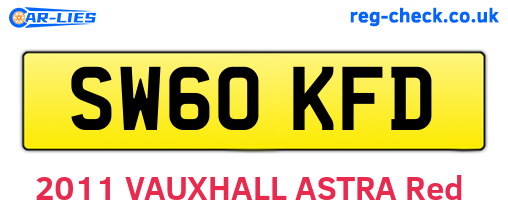 SW60KFD are the vehicle registration plates.