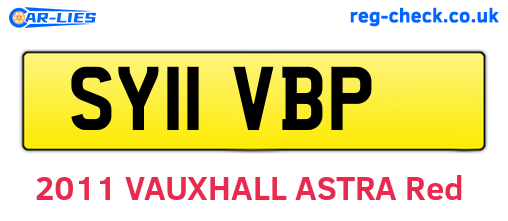 SY11VBP are the vehicle registration plates.