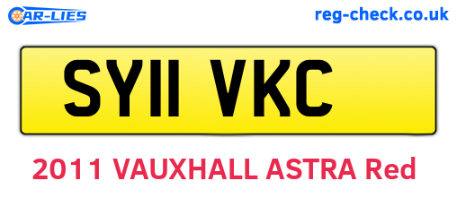 SY11VKC are the vehicle registration plates.