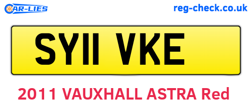 SY11VKE are the vehicle registration plates.