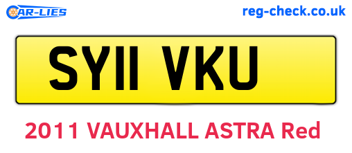 SY11VKU are the vehicle registration plates.