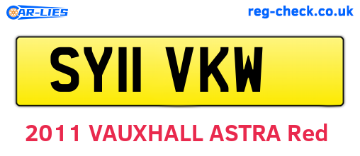 SY11VKW are the vehicle registration plates.