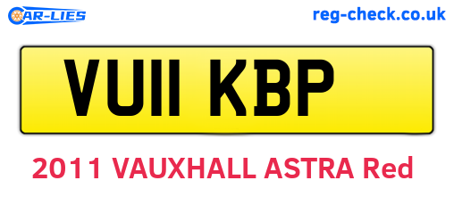 VU11KBP are the vehicle registration plates.