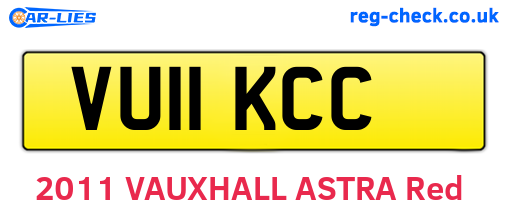 VU11KCC are the vehicle registration plates.