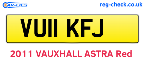 VU11KFJ are the vehicle registration plates.