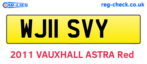 WJ11SVY are the vehicle registration plates.
