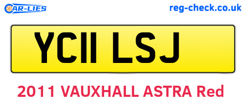YC11LSJ are the vehicle registration plates.