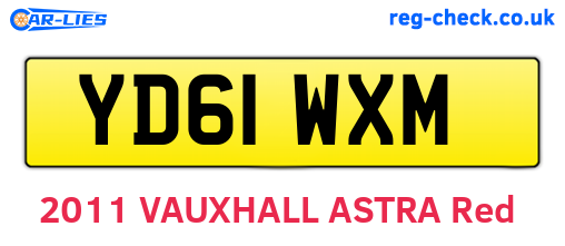 YD61WXM are the vehicle registration plates.