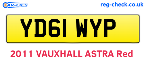 YD61WYP are the vehicle registration plates.