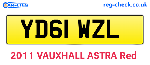 YD61WZL are the vehicle registration plates.
