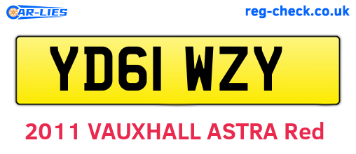 YD61WZY are the vehicle registration plates.