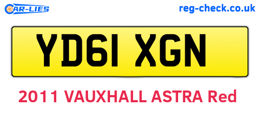 YD61XGN are the vehicle registration plates.