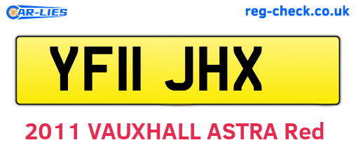 YF11JHX are the vehicle registration plates.