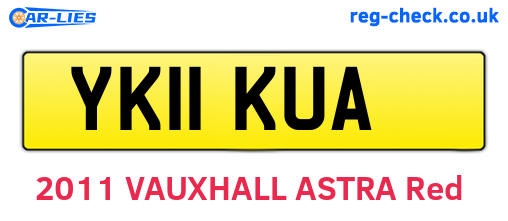 YK11KUA are the vehicle registration plates.