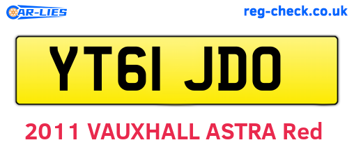 YT61JDO are the vehicle registration plates.