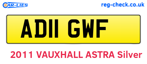 AD11GWF are the vehicle registration plates.