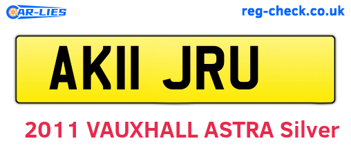 AK11JRU are the vehicle registration plates.