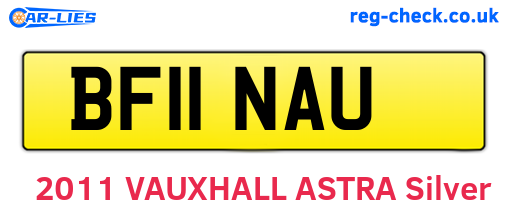 BF11NAU are the vehicle registration plates.