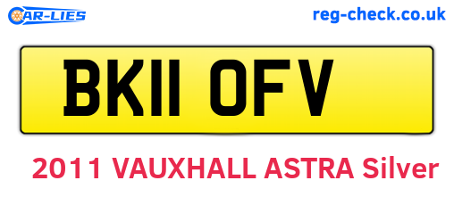 BK11OFV are the vehicle registration plates.