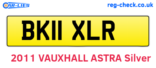 BK11XLR are the vehicle registration plates.
