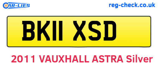 BK11XSD are the vehicle registration plates.