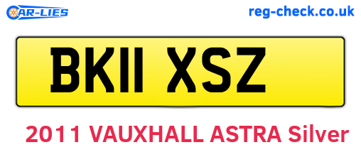 BK11XSZ are the vehicle registration plates.