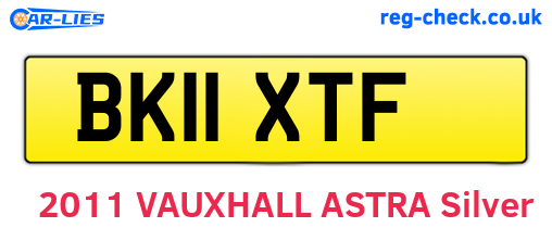 BK11XTF are the vehicle registration plates.