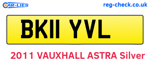 BK11YVL are the vehicle registration plates.