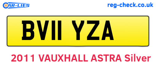 BV11YZA are the vehicle registration plates.