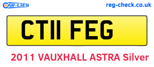 CT11FEG are the vehicle registration plates.