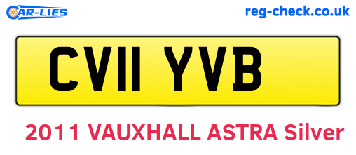 CV11YVB are the vehicle registration plates.