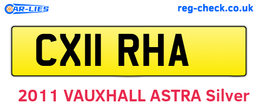 CX11RHA are the vehicle registration plates.