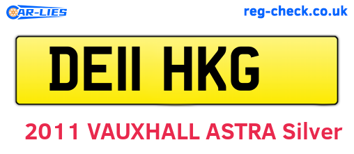 DE11HKG are the vehicle registration plates.