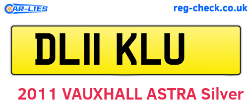 DL11KLU are the vehicle registration plates.
